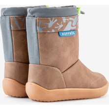 Hopfrög Rain Boots Kahverengi Meşe Suya ve Soğuğa Dayanıklı Barefoot Çocuk Botu