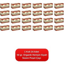 Çaykur Organik Hemşin Siyah Süzen Poşet 50 Gr. 24'lü Koli
