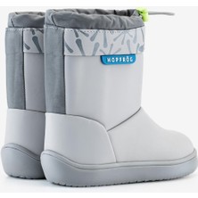 Hopfrög Rain Boots Süper Mat Havalı Gri Suya ve Soğuğa Dayanıklı Barefoot Çocuk Botu
