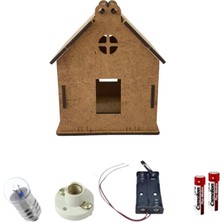 Eding Ahşap Ev Elektrik Deney  Seti Deney - Stem  Okul Deney Tasarım Fen Bilimleri Kendin Yap Dıy Set