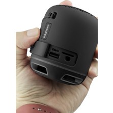 UltraNova C4 Siyah Taşınabilir Bluetooth Hoparlör Ses Bombası, Güçlü Ses ve LED Işıklı Keyifli Deneyim