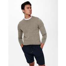Only & Sons Onsgarson 12 Wash Crew Knıt Noos Erkek Gri Kazak - 22006806