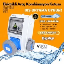 Hgsşarj "amazon Sky" Elektrikli Araç Şarj Kutusu Şarj Cihazı Kombinasyon Kutusu 7.4kw 3.7kw Monofaze Tesla Mavi Adaptör Uyumlu 3X32A + 1X16A "viko/panasonic"