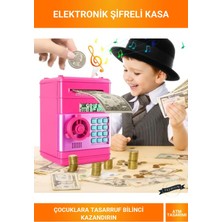 Letsii Elektronik Şifreli Kasa Otomatik Atm Kumbara Para Çekme Özellikli Çocuk Tasarruf Oyuncak