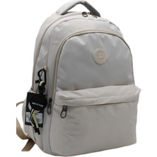 Bevitton Su Geçirmez Kumaş Okul Çantası Moden Unisex Bej Sırt Çantası 2200