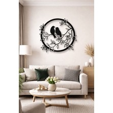 Metall Aşkın Dalları - Lazer Kesim Metal Duvar Tablo