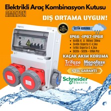 Hgsşarj "amazon" Elektrikli Araç Şarj Kutusu Şarj Cihazı Kombinasyon Kutusu 22KW 11KW 3.7KW Trifaze Kaçak Akım Röle 5X32A + 5X32A + 1X16A  "schneider"