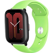Amazfit Active ile Uyumlu Kordon Yumuşak Dokulu Esnek Jel Silikon Kayış