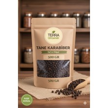 Terra Organik Karabiber Tane 500 gr ( Elenmiş, Katkısız, İri Taneli )