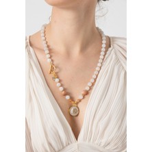 db DİLEK BAŞ TASARIM Güneş ve Ay Taşlı Özel Kolye