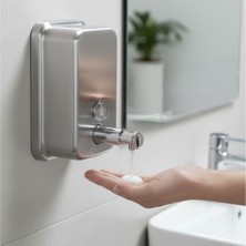 Tema Paslanmaz Sıvı Sabunluk 500 ml | 304 Kalite Inox Duvar Tipi Paslanmaz Çelik Dispenser