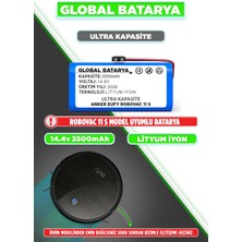Global Batarya Anker Eufy Robovac 11S Uyumlu Robot Süpürge Bataryası 14.4V 3500MAH Pil Li-Ion (Ultra Kapasite)