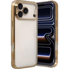 Tiklad Apple iPhone 17 Pro Max Lensli Silikon - Gold TİKLAD-3954