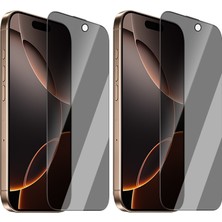 Vendas iPhone 13 / 13 Pro / 14 / 16E Uyumlu 3D Privacy Gizlilik Hayalet Cam Ekran Koruyucu 2 Adet