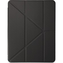 Tiklad iPad Pro 13 (2024) Kılıf Color Karbon Tablet Kılıfı - Koyu Gri TİKLAD-6345