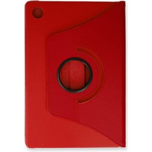 Tiklad Samsung Galaxy Tab A9 Plus Kılıf 360 Tablet Deri Kılıf - Kırmızı TİKLAD-6345