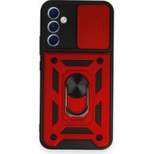 Tiklad Samsung Galaxy A54 5g Kılıf Pars Lens Yüzüklü Silikon - Kırmızı TİKLAD-6345