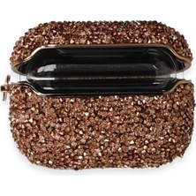 Tiklad Airpods Pro 2 (2.nesil) Mira Taşlı Kılıf - Rose Gold TİKLAD-6345