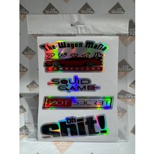 Hologram Kart ARABA ARKA CAM YAZILARI 1 adet HOLOGRAMLI YENİ MODEL