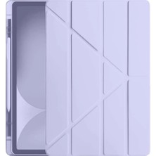 Tiklad CPT83 Samsung Galaxy Tab S10 Fe Plus 13.1 Kalemlikli Hugo Tablet Kılıfı - Açık Mor TİKLAD-3954