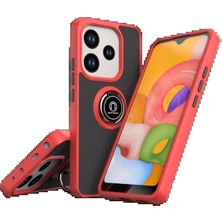 Tiklad CPT83 Xiaomi Redmi Note 14 4g Montreal Yüzüklü Silikon Kapak - Kırmızı TİKLAD-3954