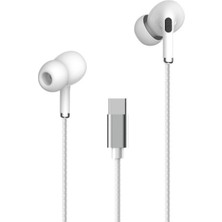 Tiklad INA16 Type-C Kablolu Kulak Içi Kulaklık - Beyaz TİKLAD-6345