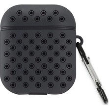 Tiklad Airpods 3 (3.nesil) Spor Delikli Kılıf - Siyah-Siyah TİKLAD-6345