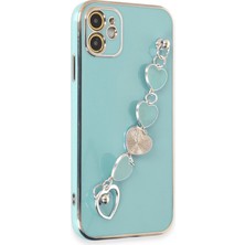 Tiklad iPhone 12 Kılıf Esila Silikon - Su Yeşili TİKLAD-6345