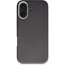 Tiklad iPhone 16 Wonder Deri Magsafe Kapak - Siyah TİKLAD-6345