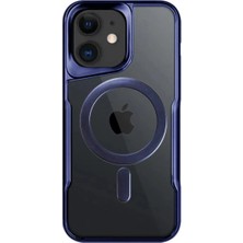 Tiklad iPhone 12 Kılıf Boyi Magsafe Silikon Kapak - Lacivert TİKLAD-6345