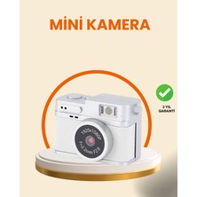 Tiklad Kompakt Mini Kamera Retro Tasarım 128GB Hafıza 1080P Video TİKLAD-6487I