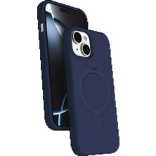 Tiklad Apple iPhone 15 Plus Regal Magsafe Standlı Kapak - Lacivert TİKLAD-6345