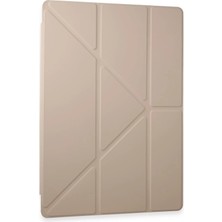 Tiklad Samsung Galaxy Tab A9 Kılıf Kalemlikli Mars Tablet Kılıfı - Rose Gold TİKLAD-6345