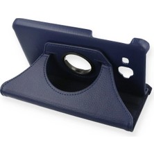 Tiklad Samsung Galaxy T280 Tab A 7 Kılıf 360 Tablet Deri Kılıf - Lacivert TİKLAD-6345