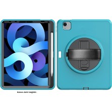 Tiklad iPad 2022 10.9 (10.nesil) Kılıf Hand Strap Tablet Kılıfı - Turkuaz TİKLAD-6345