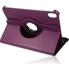 Tiklad iPad Mini 6 Kılıf 360 Tablet Deri Kılıf - Mürdüm TİKLAD-6345