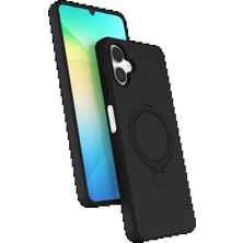 Tiklad Samsung Galaxy A06 Regal Magsafe Standlı Kapak - Siyah TİKLAD-6345