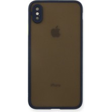Tiklad iPhone Xs Max Kılıf Montreal Silikon Kapak - Lacivert TİKLAD-6345