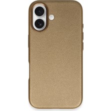 Tiklad iPhone 16 Wonder Deri Magsafe Kapak - Bronz TİKLAD-6345