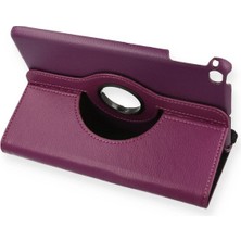 Tiklad iPad Mini 4 Kılıf 360 Tablet Deri Kılıf - Mürdüm TİKLAD-6345