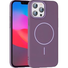 Tiklad iPhone 14 Pro Max Broş Magsafe Kapak - Mor TİKLAD-6345