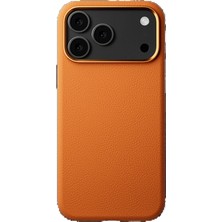 Tiklad iPhone 17 Pro Wonder Deri Magsafe Kapak - Turuncu TİKLAD-6345