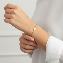 PIEDORA GOLD 14 Ayar Altın Yıldız Figürlü Kadın Bileklik