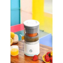 Tiklad Meyve Sıkacağı USB Şarjlı Taşınabilir Çift Bıçaklı Güvenlik Kilidi TİKLAD-6345