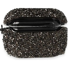 Tiklad Airpods Pro (1.nesil) Mira Taşlı Kılıf - Siyah TİKLAD-6345