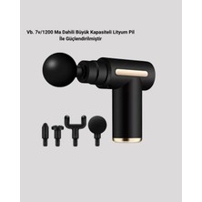 Tiklad Şarjlı Kas Masaj Aleti 6 Kademe 4 Başlık Derin Doku Ems Titreşim Sporcu Masaj Tabancası Tikla