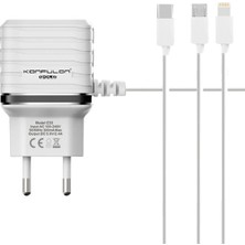 Woximax C33 Hızlı Şarj Cihazı 3in1 (Dahili Micro USB Kablolu) WOXİMAX-8227