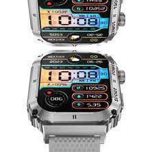 Woximax CPT83 Od3 2.1 Inç IPS Ekran IP68 Su Geçirmez Konuşma ve Nfc Özellikli Akıllı Saat - Gümüş W