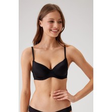 Pierre Cardin Balenli Desteksiz Micro Sütyen Kadın Siyah 6000