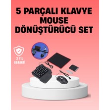 Tiklad Mobil Oyuncu Aksesuar Seti | Kablosuz Düşük Gecikmeli Klavye & Mouse TİKLAD-6487I